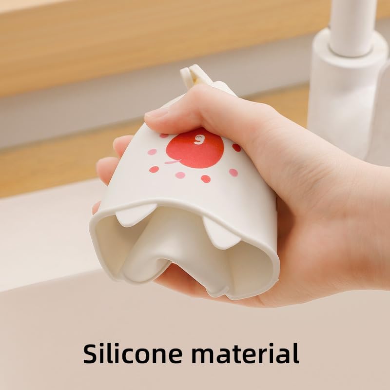 Silicone Rubber Adhesive Wall-Mounted Storage Organizer - Cream Color - 2 Pack