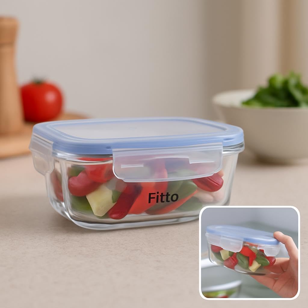 120 Pieces Square Glass Storage Food Containers (400ml)