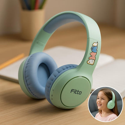 Wireless Over-Ear Headphones for Kids with Volume Limiting Feature