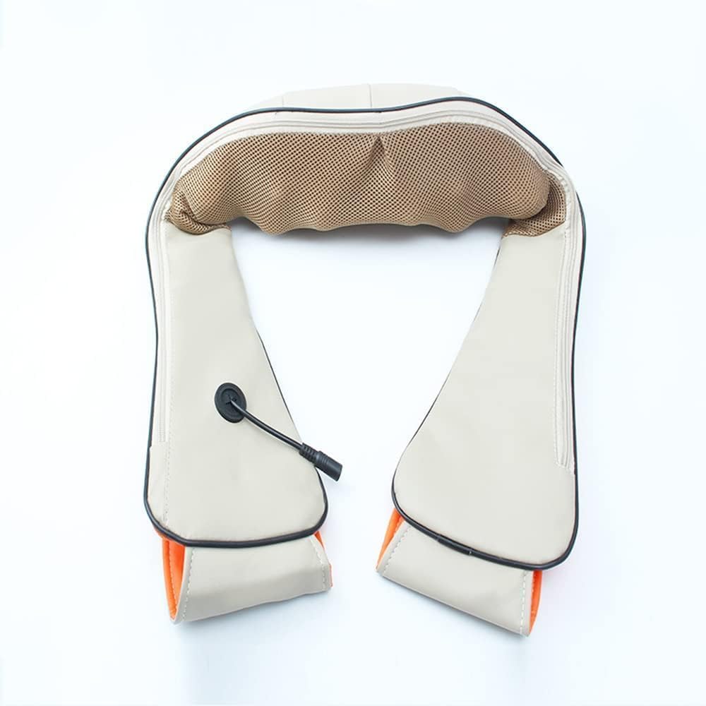 Electric Neck Massager with Shiatsu 4D Rotation, Heat Function & 3 Intensities for Shoulder and Neck Pain Relief – Relaxing Fatigue at Home, Office, or Car