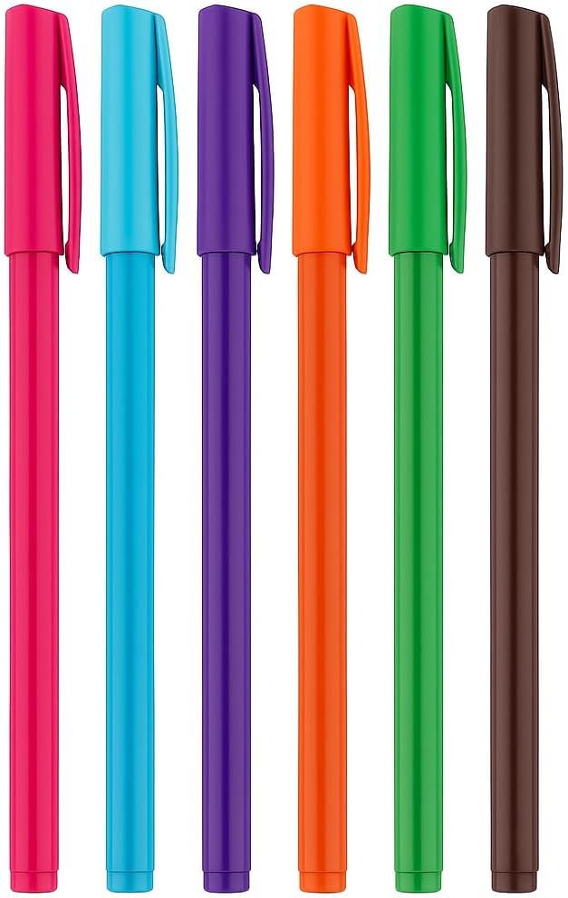 120 Pieces 6 Pieces (0.7cm Ballpoint Pens – 14.5cm – Assorted Colors)