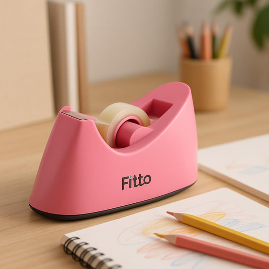 Pink Tape Dispenser - 1 Piece for Office & Home Use