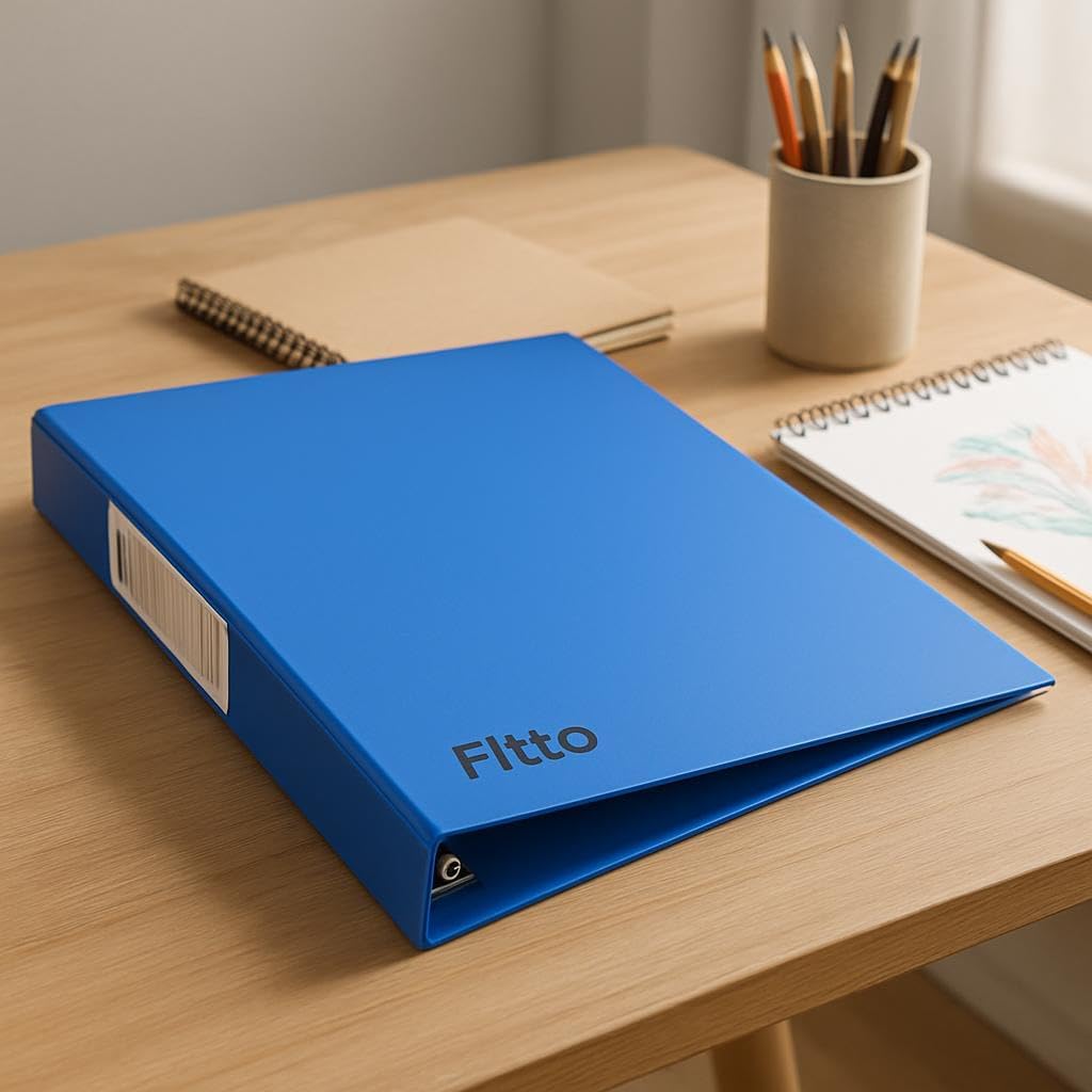 96 Pieces 4 Hole Binder Folder A4s (34x25cm Blue Office Binding File)