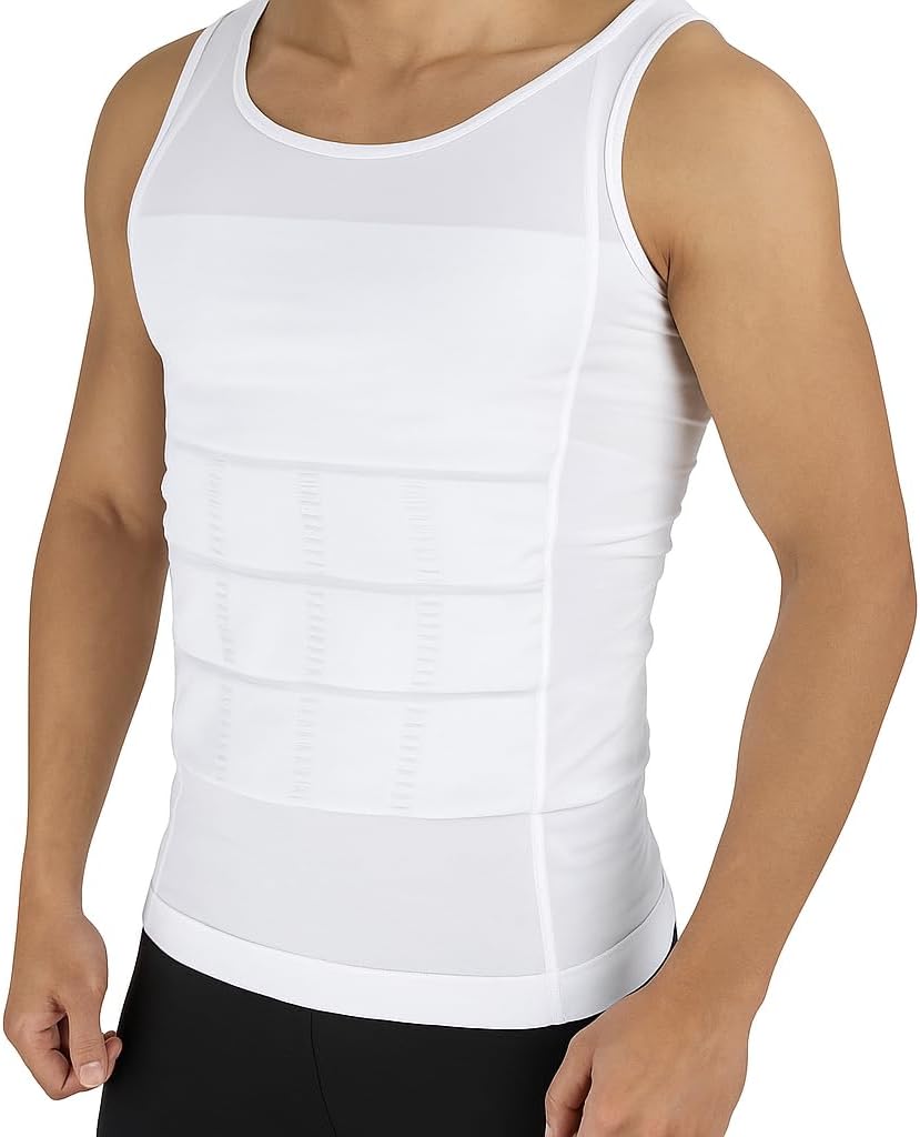 Men's Nylon Vest, White, Large