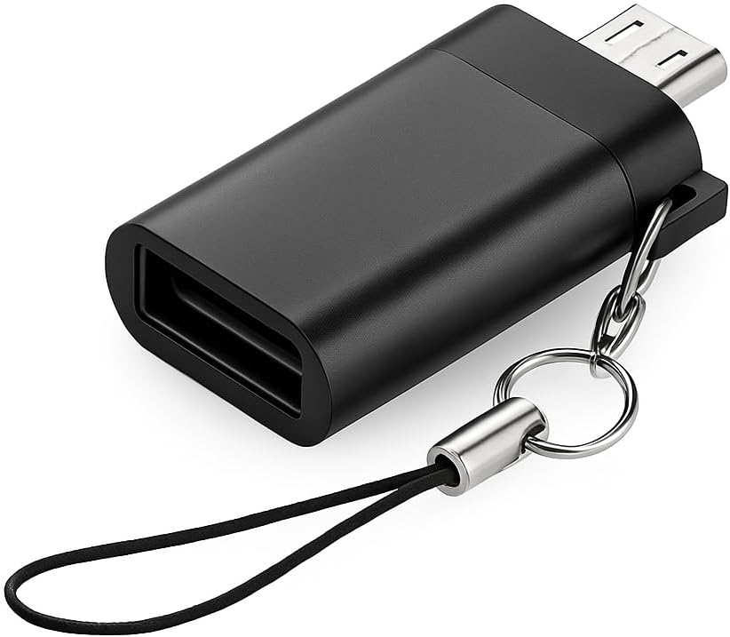 Micro USB to USB OTG Adapter for Mobile Devices, Black