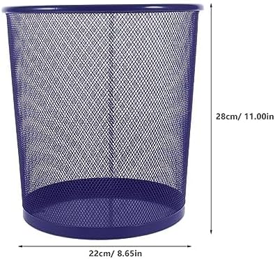 96 Pieces Round Paper Bins (23.5x19x26cm for Office & Home Waste Disposal – Purple)