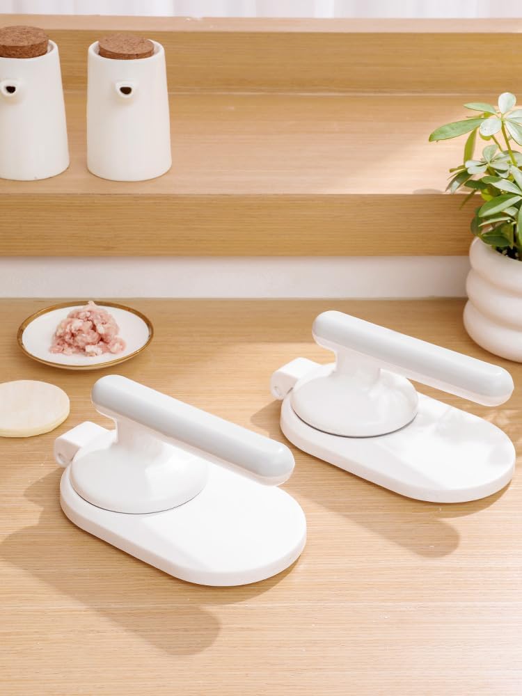 120 Pieces Dumpling Skin Pressing Tools (Ergonomic Design – White – Single Pack)