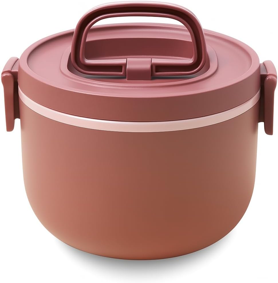 Red Single Layer Lunch Box - Durable, Compact, Leak-Resistant, Ideal for Kids & Adults, Perfect for School, Office, and Travel - BPA-Free, Easy-to-Clean, 1-Compartment Design