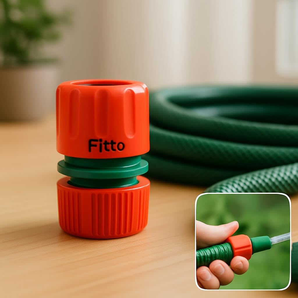 144 Pieces Hose Quick Connectors for 1/2 to (5/8 Inch Hoses - Red and Green)