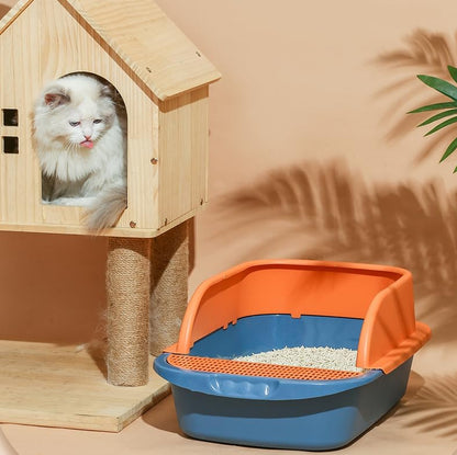 Easy Clean Blue Pet Litter Box