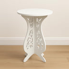 96 Pieces Compact White Round Table Desk (24x50cm)s (Office – Study – and Living Room Table)