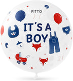 120 Pieces It's a boy Boy Blue Transparent Balloons (45cm)