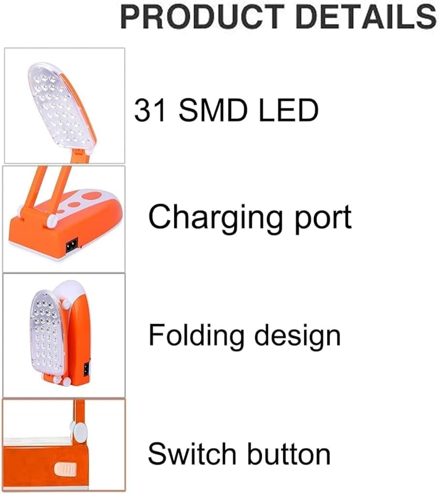 96 Pieces Rechargeable LED Table Lamps with 2 Adjustable Brightness Levels (USB-Powered – Portable Reading Light and Emergency Lamp)