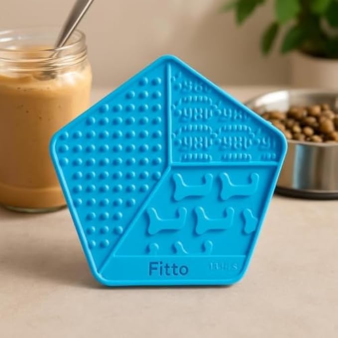 120 Pieces Lick Pads for Dogs & Cats Blue Square Silicone Licking Mat (18.5 x 15.5 cm Slow Feeder Calming Treat Mat)