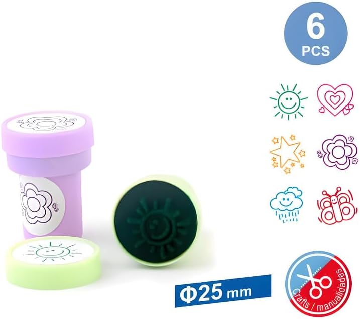 120 Pieces 6 Pieces Assorted Sky Theme Stamps (25mm)