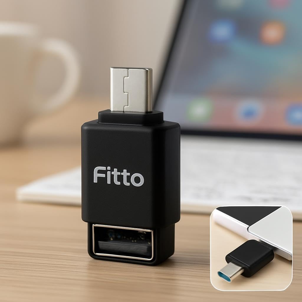 Micro USB to USB OTG Adapter for Mobile Devices, Black