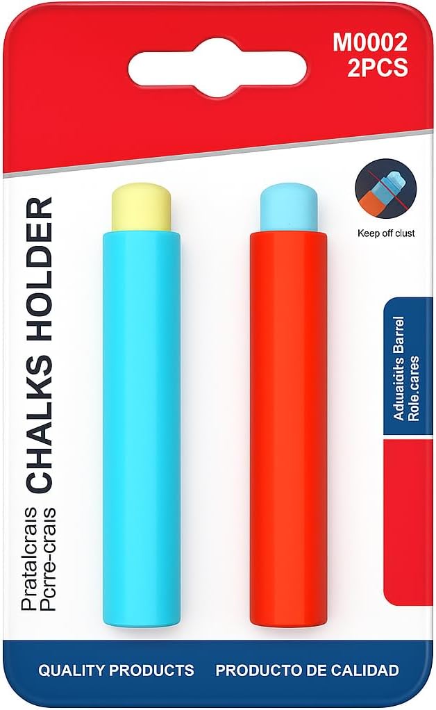 144 Pieces Chalk Holder 2 Packs (Multi-Color – Durable Plastic – Ideal for Classroom and Office Use)