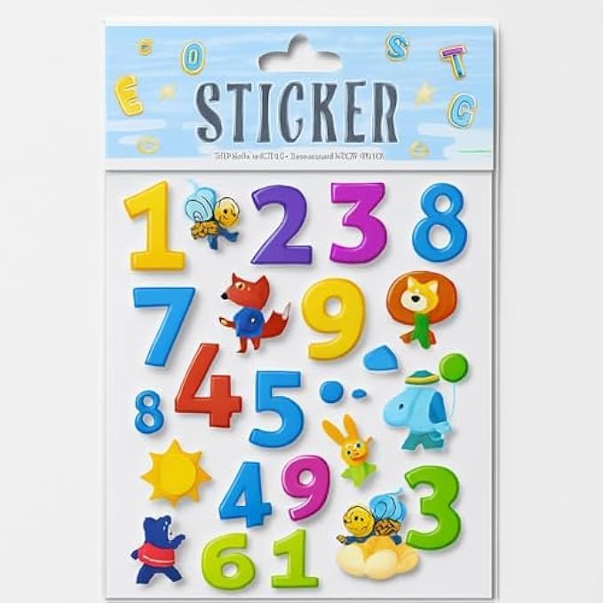 144 Pieces Numbers Stickers Assorted Colors - Self-Adhesive Vinyl Number Labels 0-9 Peel & Stick Decorative Number Decals for Planners Scrapbooks DIY Crafts Kids