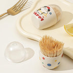 240 Pieces Magnetic Toothpick Boxes (Polka Dot & Puppy Design – Cream Color)