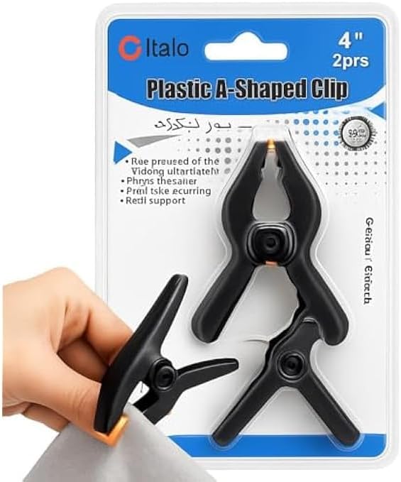 4 Inch Plastic A-Shaped Clips Pack of 2 - 4 Inch Clothes Pegs Laundry Clips Multi-Purpose Bag Sealing Clips