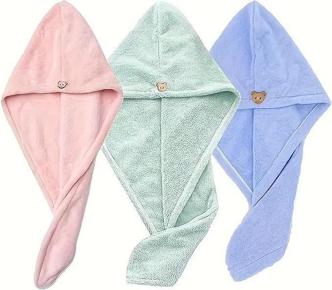 120 Pieces Microfiber Hair Drying Towel cap to Dry Curly or Straight Short Hair Quicklies (Assorted Colors)