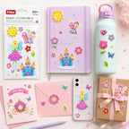 144 Pieces Cute Puffy Craft Stickers (Fairy Princess and Castle Self-Adhesive Sticker Sheet for Cards – Notebooks and Scrapbooks)