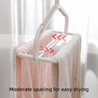 60 Pieces Retractable Folding Coat Hangers (Compact Design – White – Pack of 6)