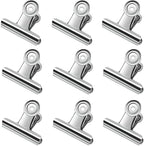 120 Pieces Binder Clips 9 Packs (22mm – Office Paper Clamps – Black Metal Clips for Documents – School – Home – and Office Use)