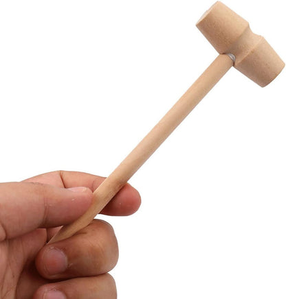 Mini Wooden Hammer for Kids, 1 Piece, Colorful Toy Tool for Pretend Play and Crafting