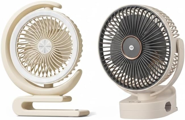 60 Pieces Rechargeable High-speed Table Fans with USB Charging (Portable Moon Fan – Silent Fan Rotates 360° – Multicolour)