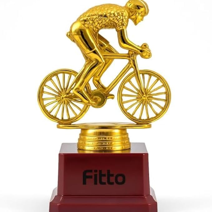 96 Pieces Cycling Golden Trophy - Premium Cycling Awards for Competitions and Events
