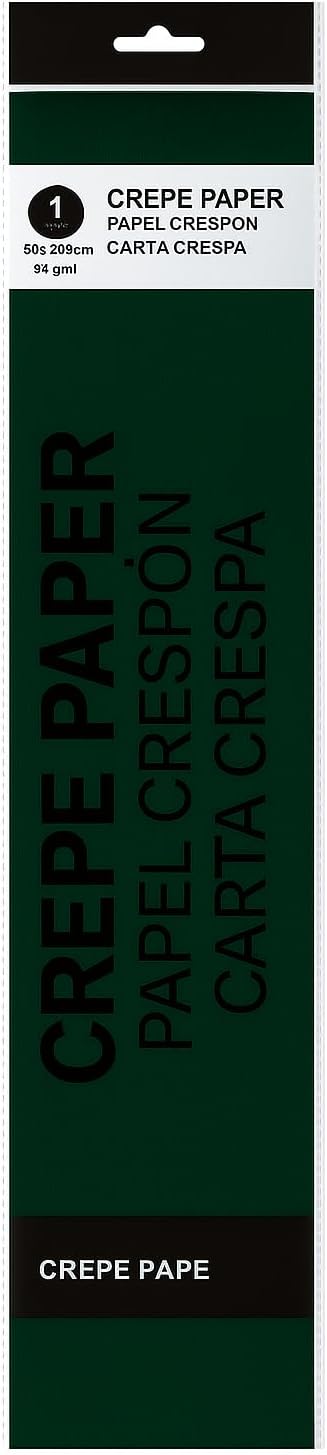 Crepe Paper Roll 200cm x 50cm Dark Green for Crafts and Decorations