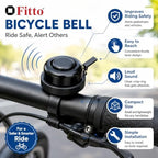 144 Pieces Bicycle Bells (Loud Clear Ring Bike Handlebar Bell with Thumb Press Lever – Compact Lightweight Easy-Install Cycling Safety Bell – Black)