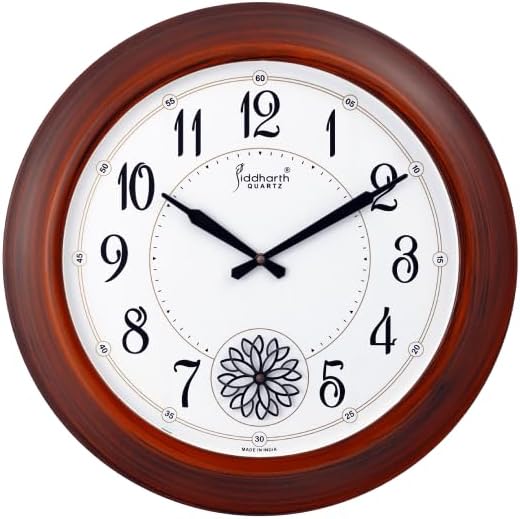 60 Pieces Classic Round Wall Clock withs (2-Inch Wood Finish Frame | Elegant Timepiece for Home and Office | Large Easy-to-Read Dial | Silent Non-Ticking Movement | Perfect for Living Room – Kitchen – Bedroom)