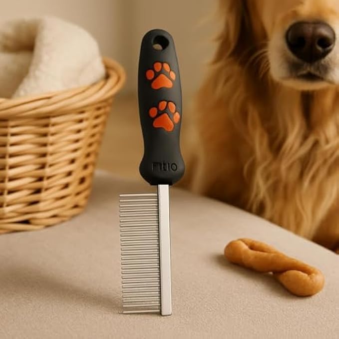 120 Pieces Pet Combs with Plastic Handle (20.3 x 2.8 cm - Grooming Comb for Dogs & Cats – Fine Tooth Portable Hair Removal Comb)