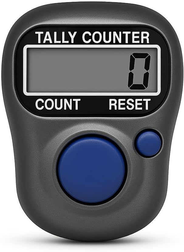 240 Pieces Multi-Functional Electronic Finger Counter 5-Digit LCD Display - EQ Clicker Mechanical Hand Tally Tasbih Digital Trackers for Muslim Prayer Counter - Mini Handheld Clicker