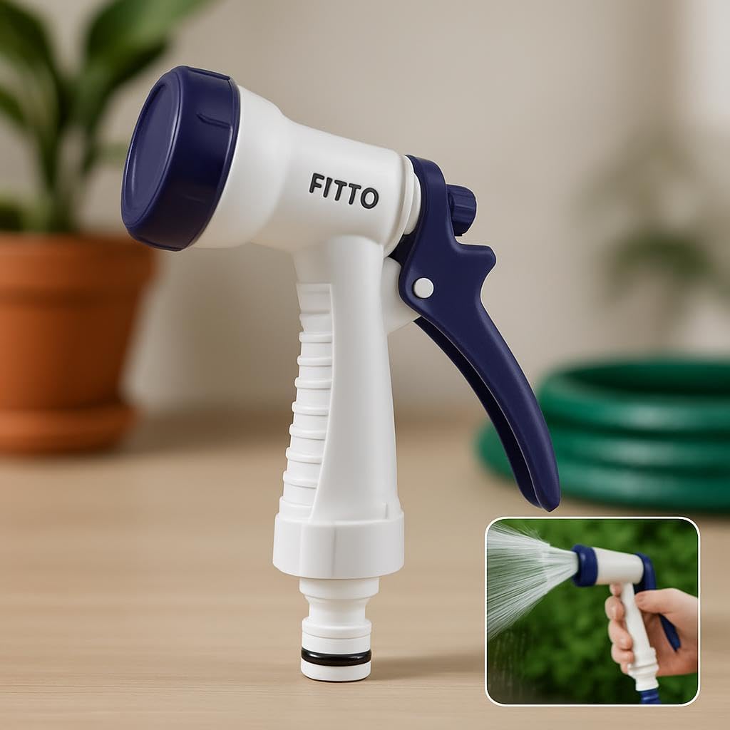 96 Pieces Handheld Garden Hose Spray Nozzles with Trigger Mechanism and Adjustable Head (White)