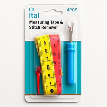 Measuring Tape & Stitch Remover Sewing Set - Tailor Tape Measure & Seam Ripper Tool for Sewing, Dressmaking, Alterations