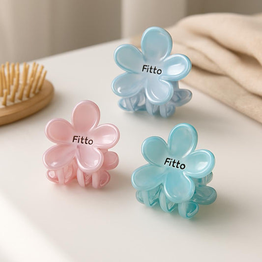 Stunning Lily Flower Hair Clip - 3 Set Large Hair Claw for Women, Assorted Colors