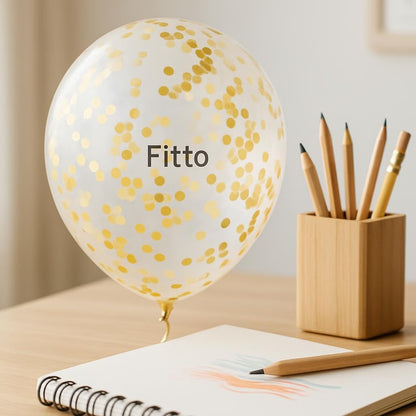 12 Inch Confetti Balloon for Party Decor, Celebration, Weddings, Birthdays, Events Supplies