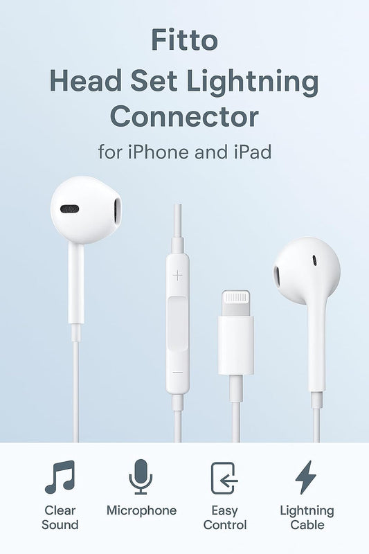 Head Set Lightning Connector for iPhone and iPad