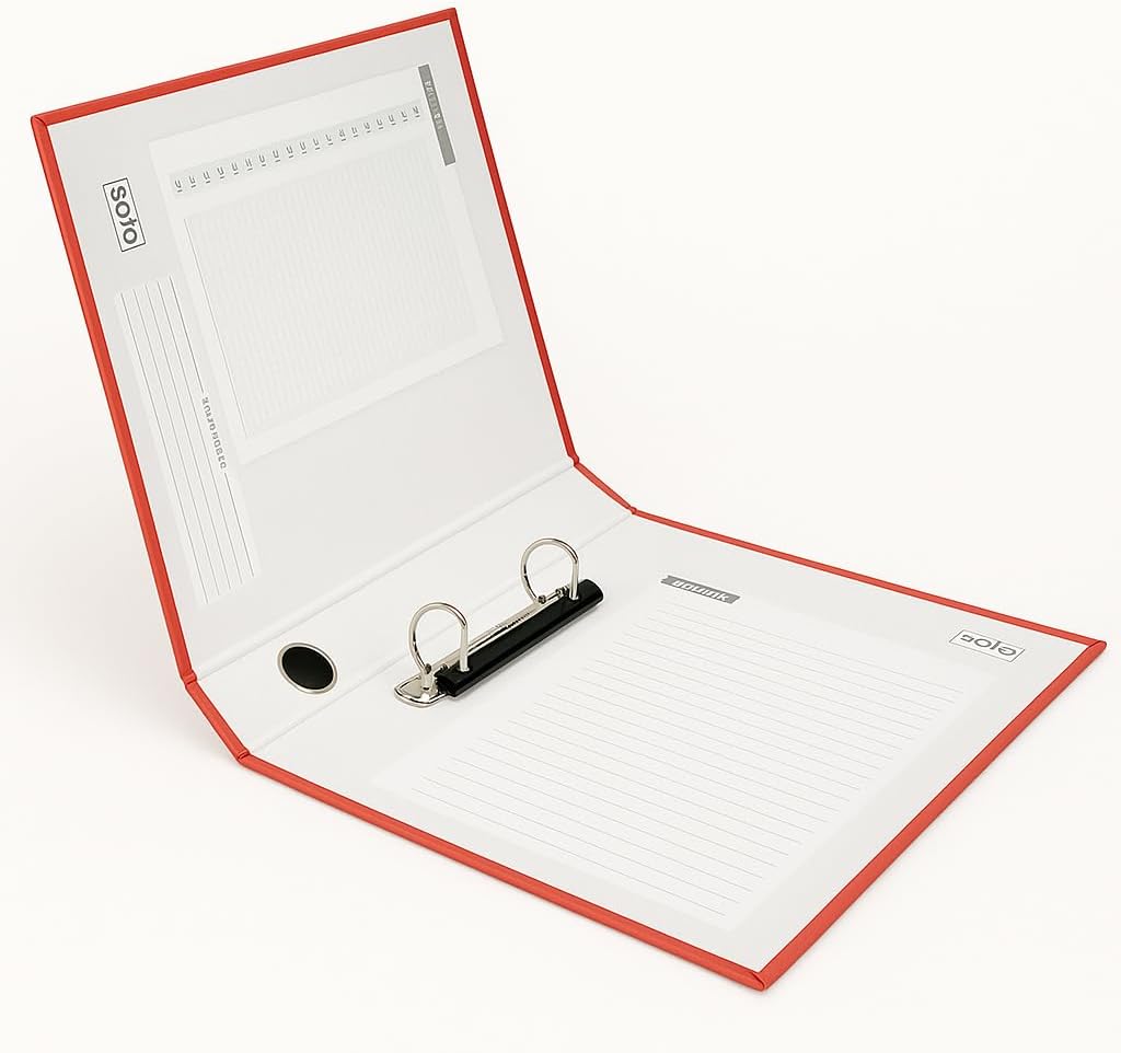 120 Pieces Level Files with 2 Holes (34cm x 25cm – Red for Office and School Use)