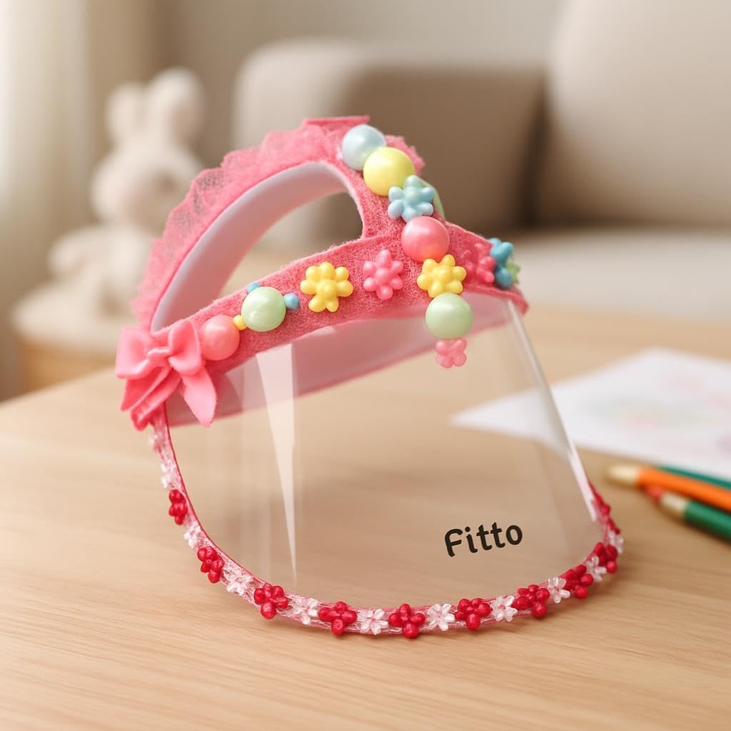 144 Pieces Cute Princess Headbands with Transparent Forehead Shield (Assorted Colors)