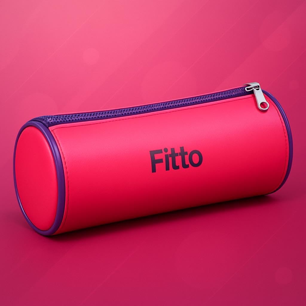 Pink Pencil Case 21x6cm – Durable Pencil and Stationery Organizer