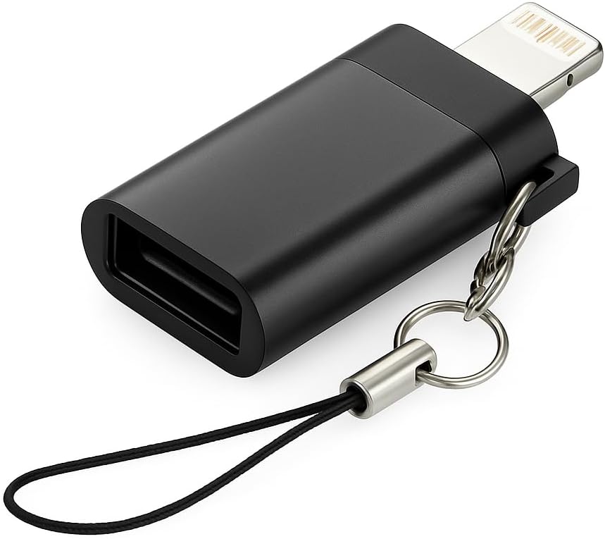 Lightning to USB OTG Adapter for Mobile - Black