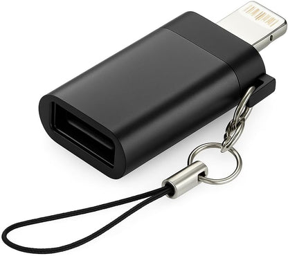 Lightning to USB OTG Adapter for Mobile - Black