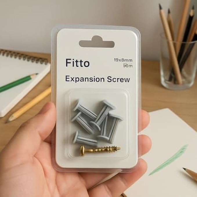 144 Pieces Expansion Screws (13x8mm Pack of 3 - Wall Anchor Fixings Sleeve Anchor for Concrete Masonry Plasterboard)