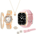 72 Pieces Adorable Smartwatch and Jewelry Set - Watches (Necklace – Ring – Earrings – Bracelet – Pink)