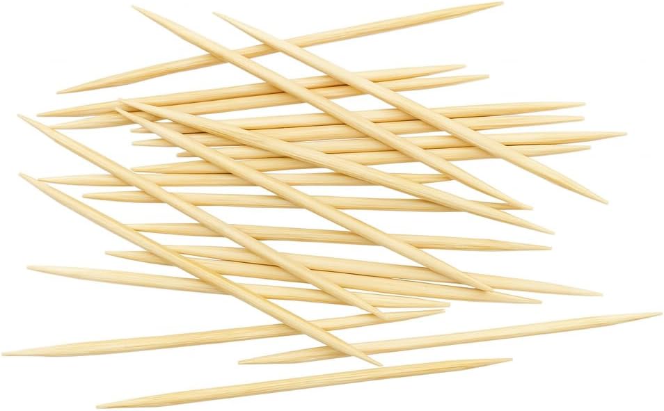 Bamboo Toothpicks - Pack of 4, Eco-Friendly, Natural Wood Toothpicks for Parties, Catering, & Everyday Use