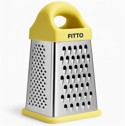 3 Pcs Hand Grater with Box, Large-Capacity Food Grater for Cabbage, Carrot, Potato, Cucumber Slicing, Cheese Shredders, Durable Stainless Steel, Comfortable Handle, Non-Slip Edge